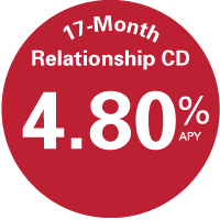 17 month 4.80% APY relationship cd image